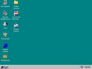 Start menu Windows 95