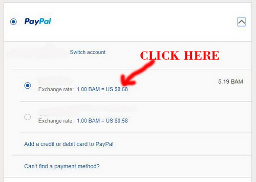 Paypal conversion options