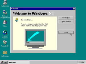 Start menu Windows NT