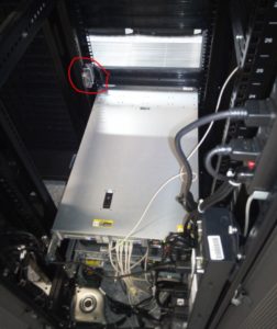 Device installed in server room