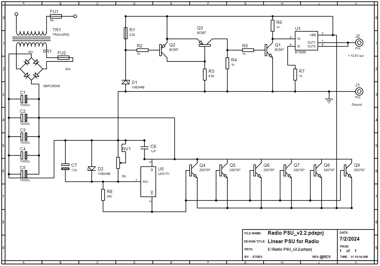 Linear power supply schematic